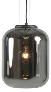 Lampă suspendată de design neagră cu sticlă fumurie - Bliss