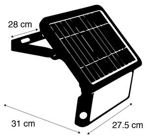 Radiator negru inclusiv LED cu senzor de mișcare IP65 solar - Teho