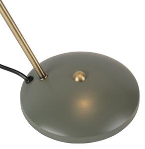 Lampa de masa retro verde cu bronz - Milou