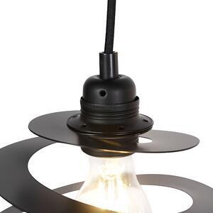 Lampă suspendată de design 2 lumini cu nuanță spirală de 20 cm - Scroll