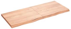 Raft de perete maro deschis 120x50x(2-4) cm lemn stejar tratat