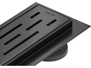 Mexen Flat 360°, canal de duș din oțel inoxidabil model M01 50 cm, negru mat, 1720050-40