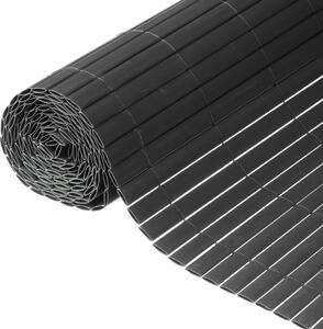 Nature Paravan de grădină cu două fețe, antracit, 1 x 3 m, PVC 6050388