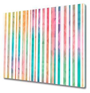 Tocator din sticla dungi Rainbow