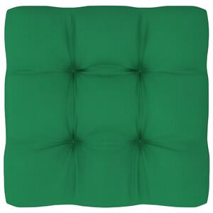 Pernă canapea din paleți, verde, 50x50x10 cm