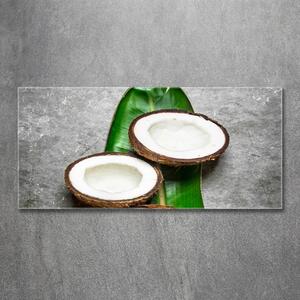 Tablou pe pe sticlă jumătăți de nucă de cocos