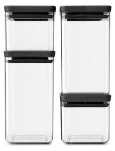 Brabantia Tasty+ set recipiente depozitare 22.3x11.2x29.6 cm transparent-negru 122422