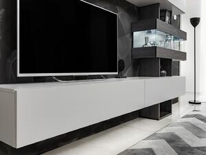 Mobila Living-sufragerie camera de zi , stejar grafit gri perlat , 230 cm lungime, usi deschidere push open