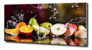 Fotografie imprimată pe sticlă Fructele si apa