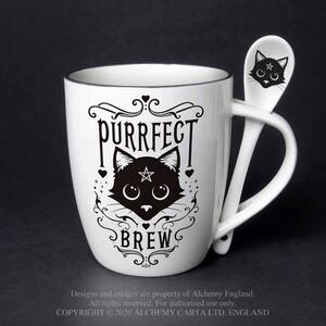 Cana cu lingura Purrfect Brew 13.5 cm