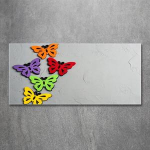 Tablou sticlă fluturi colorat