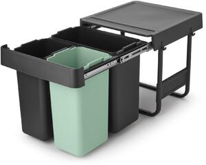 Brabantia Sort & Go sortare deșeuri 10 l negru-verde 232541