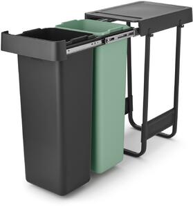 Brabantia Sort & Go sortare deșeuri 2 l negru-verde 232527