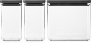 Brabantia Tasty+ set recipiente depozitare transparent-negru 230707