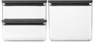 Brabantia Tasty+ set recipiente depozitare transparent-negru 230783