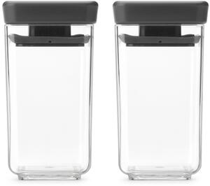 Brabantia Tasty+ set recipiente depozitare transparent-negru 101137