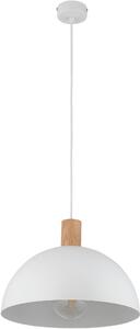 TK Lighting Oslo lampă suspendată 1x15 W alb-lemn 4851