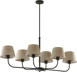 TK Lighting Chicago lampă suspendată 6x60 W negru 3999