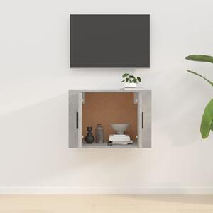 Dulap TV montat pe perete, gri beton, 57x34,5x40 cm