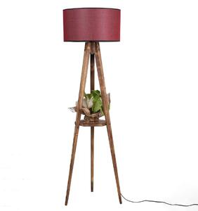 Lampadar cu masuta metal-,nuc-rosu, Homs, 153 cm,40010