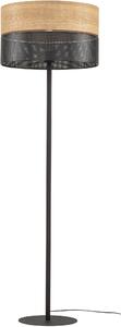 TK Lighting Nicol lampă de podea 1x15 W negru-lemn 5123