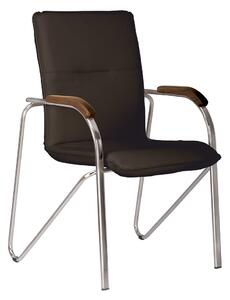 Scaun vizitator MULLER Wood, Wenge piele ecologica