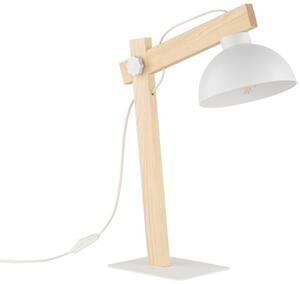 TK Lighting Oslo veioză 1x15 W alb-lemn 5347