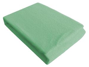 Husa de pat din frotir cu elastic, Jerry, Verde