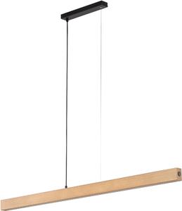 TK Lighting Teo lampă suspendată 1x36 W negru-lemn 1448