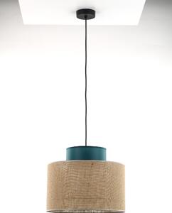 TK Lighting Duo lampă suspendată 1x15 W negru-verde 3256