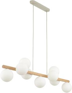 TK Lighting Estera Wood lampă suspendată x6 W alb-lemn 5906