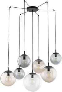 TK Lighting Esme lampă suspendată x15 W negru-transparent-opal-grafit 4863