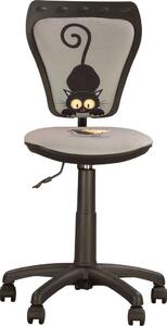 Scaun de birou pentru copii Ministyle Cat-and-Mouse, stofa fantasy cu model
