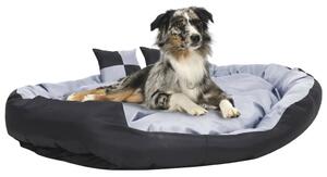 Pernă reversibilă și lavabilă pt câini gri/negru,150x120x25 cm