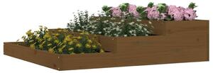 Jardinieră, maro miere, 107x107x27 cm, lemn masiv de pin