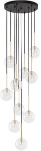 TK Lighting Nilos lampă suspendată x6 W negru-auriu 5944