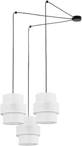 TK Lighting Calisto lampă suspendată 3x15 W alb-negru 5975