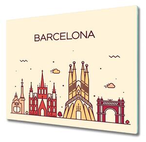 Tocator din sticla inscriptie barcelona