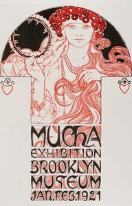 Mucha, Alphonse Marie - Artă imprimată Exhibition Brooklyn Museum, (26.7 x 40 cm)