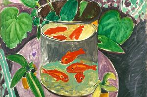 Goldfish tablou canvas pentru bucatarie & bar