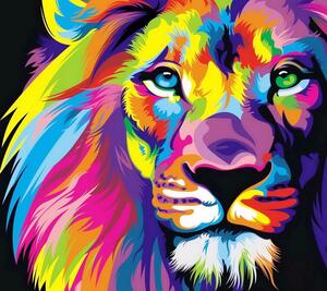 Majestic Lion tablou canvas pentru camera copilului