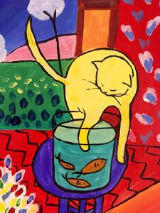 The Cat tablou canvas pentru camera copilului