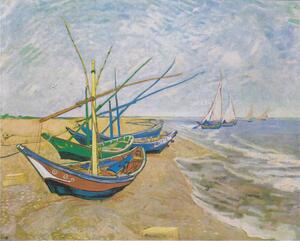 Van Gogh - Fishing Boats on the Beach - reproducere