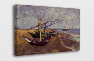 Van Gogh - Fishing Boats on the Beach - reproducere