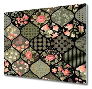 Tocator din sticla model floare