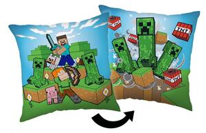 Pernă pentru copii 40x40 cm Minecraft "Creeper Rush" – Jerry Fabrics