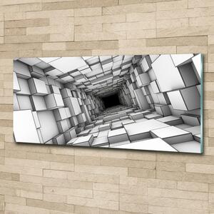 Tablou Printat Pe Sticlă Tunel cu cuburi