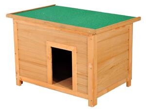 PawHut Cușcă pentru Câini Impermeabilă pentru Extern din Lemn de Brad, 82x58x58cm