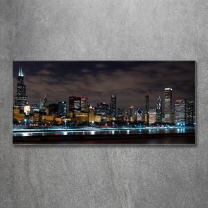Fotografie imprimată pe sticlă Chicago noaptea