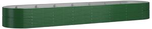 Jardinieră grădină verde 584x140x68cm oțel vopsit electrostatic